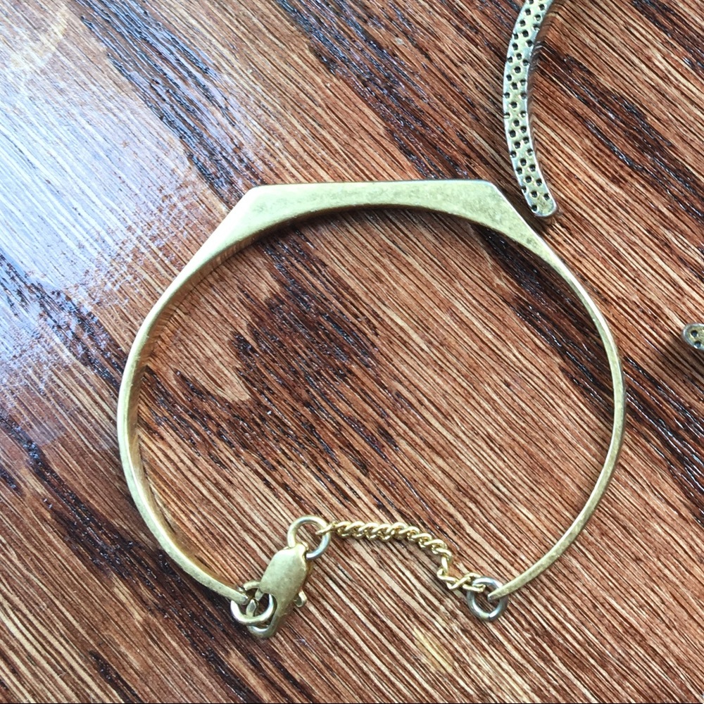 Madewell rustic gold bracelet “ID cuff” style
